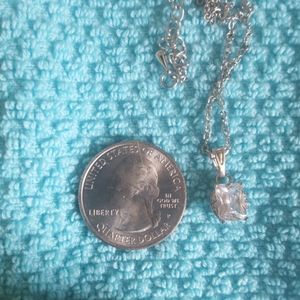 Crystal Emerald Cut Stone Expandable Necklace